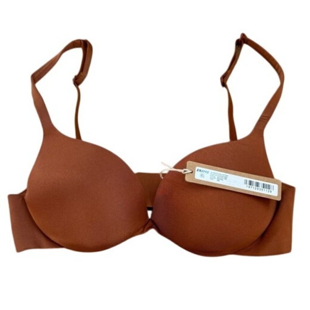 Skims 30B Ultimate Collection Push Up Plunge Bra Bronze Brown Sexy NWT MSRP $60